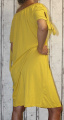 Dámské letní šaty, plážové šaty, dámské bavlněné šaty, pohodlné šaty dámské šaty volný střih, dámské šaty přes ramena, žluté letní šaty Italy Moda