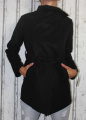 Dámský fleesový kabát, dámský kabátek, jarní kabát, podzimní kabát, černý fleesový kabát
