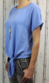 Dámská tunika, dámské tričko volný střih, dámská halenka, dámská halenka s uzlem modrá Italy Moda