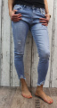 dámské elastické džíny, džíny skiny, dívčí elastické džíny, krátké džíny, modré džíny, džíny skiny, džíny s vysokým pasem Italy Moda