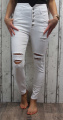 dámské elastické džíny, džíny slimky, dívčí slimky, dívčí elastické džíny, krátké džíny, bílé džíny, džíny skiny, džíny s vysokým pasem Italy Moda