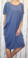 Dámské letní šaty, plážové šaty, dámská tunika, pohodlné šaty dámské volné šaty, modré volné šaty Italy Moda