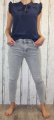 dámské elastické džíny, džíny skiny, krátké džíny, šedé džíny, džíny skiny, džíny s vysokým pasem, šedé džíny s vysokým pase, džíny s vyšším pasem, krátké džíny Italy Moda