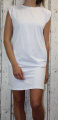 Dámské letní šaty, dámské bavlněné šaty s vycpávkami, dámské bílé šaty, jednoduché bílé šaty, bavlněné šaty Italy Moda