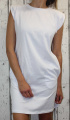 Dámské letní šaty, dámské bavlněné šaty s vycpávkami, dámské bílé šaty, jednoduché bílé šaty, bavlněné šaty Italy Moda