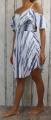 Dámské letní šaty, dámské plážové šaty, pruhované šaty, letní dámské šaty, modro-bílé šaty, letní bílé šaty Italy Moda