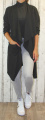 Dámský bavlněný kardigan, černý kardigan, dámská dlouhá mikina, černámikina Italy Moda