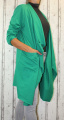 Dámský bavlněný kardigan, zelený kardigan, dámská dlouhá mikina, zelená mikina Italy Moda