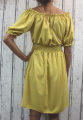 Dámské letní šaty, plážové šaty, dámská tunika, pohodlné šaty, dámské volné šaty, šaty s žebrováním, společenské šaty, žluté šaty Italy Moda