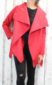 Dámský fleesový kabát, dámský kabátek, jarní kabát, podzimní kabát, dámský červený fleesový kabát