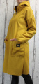 Dámský fleesový kabát, dámský kabátek, jarní kabát, podzimní kabát, dámský hořčicový fleesový kabát, žlutý fleesový kabát, dlouhý slabý kabát