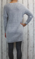 Dámský svetr, dámský dlouhý svetr, dlouhý šedý svetr, teplý svetr, volný svetr Italy Moda