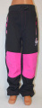 Dětské softshellové kalhoty KUGO, zateplené kalhoty, zimní kalhoty, podzimní kalhoty, dívčí sofshellové kalhoty, zateplené dívčí kalhoty, černé softshellové kalhoty, černo-růžové softshellové kalhoty