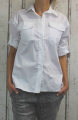 Dámská košile, bavlněná košile, prodloužená košile, bílá košile Italy Moda