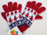 Dětské prstové rukavice, červené prstové rukavice, úpletové rukavice, pletené rukavice, dívčí prstové rukavice, teplé rukavice, chlapecké prstové rukavice