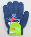 Dětské prstové rukavice,modré fotbalové prstové rukavice, slabé rukavice, pletené rukavice, chlapecké prstové rukavice