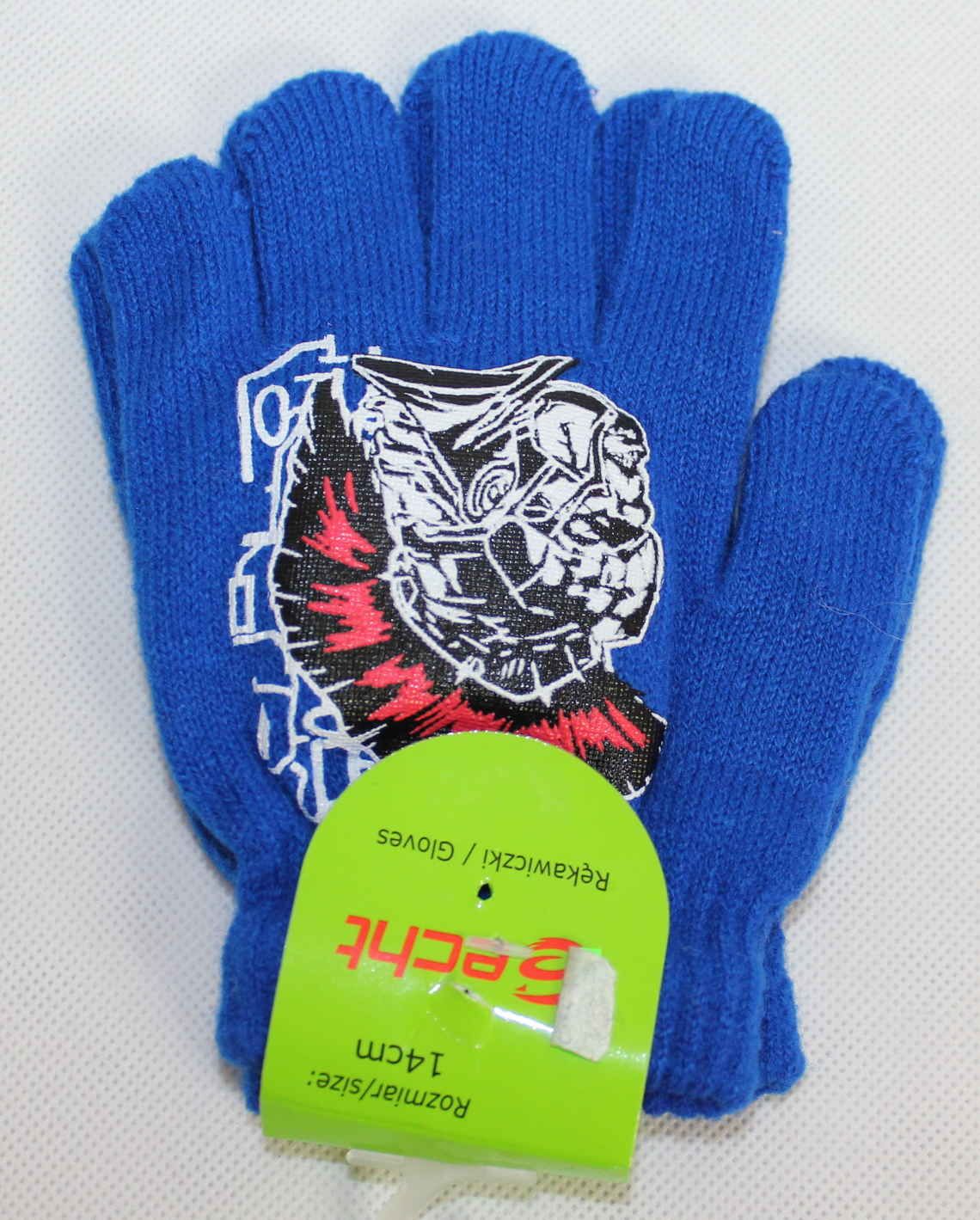 Dětské prstové rukavice, modré prstové rukavice, slabé rukavice, pletené rukavice, chlapecké prstové rukavice Echt