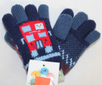 Dětské prstové rukavice, modré prstové rukavice, teplejší rukavice, pletené rukavice, prstové rukavice, chlapecké prstové rukavice