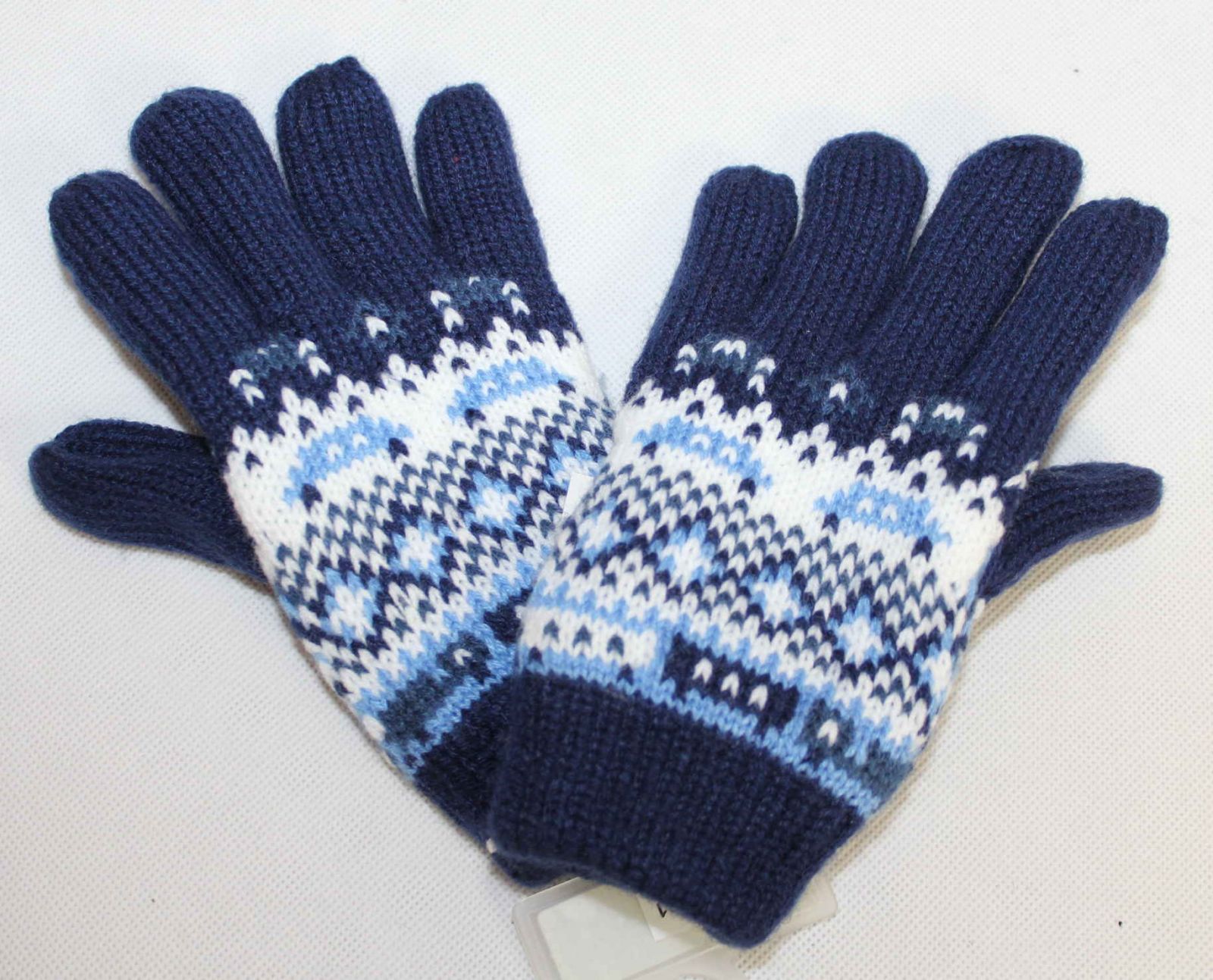 Dětské prstové rukavice, modré prstové rukavice, úpletové rukavice, pletené rukavice, dívčí prstové rukavice, teplé rukavice, chlapecké prstové rukavice