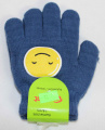 Dětské prstové rukavice,modré se smajlíkem prstové rukavice, slabé rukavice, pletené rukavice, chlapecké prstové rukavice, dívčí prstové rukavice