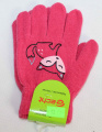 Dětské prstové rukavice,rukavice růžové s kočkou, prstové rukavice, slabé rukavice, pletené rukavice, dívčí prstové rukavice