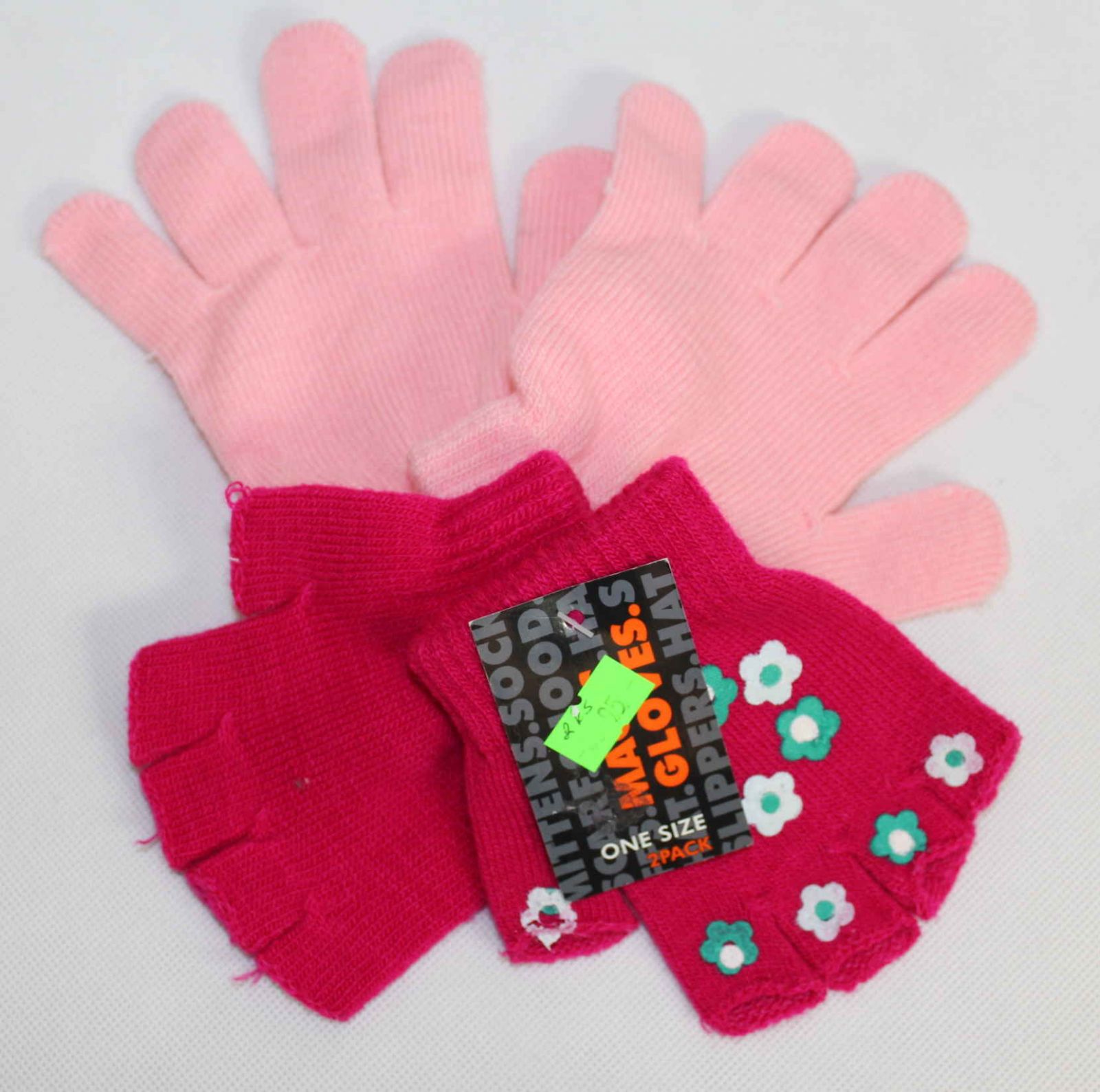 Dětské prstové rukavice, růžové prstové rukavice, slabé rukavice, pletené rukavice, dívčí prstové rukavice,