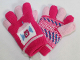 Dětské prstové rukavice, růžové prstové rukavice, teplejší rukavice, pletené rukavice, prstové rukavice, dívčí prstové rukavice