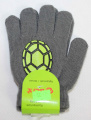 Dětské prstové rukavice,šedo-zelené prstové rukavice, slabé rukavice, pletené rukavice, chlapecké prstové rukavice