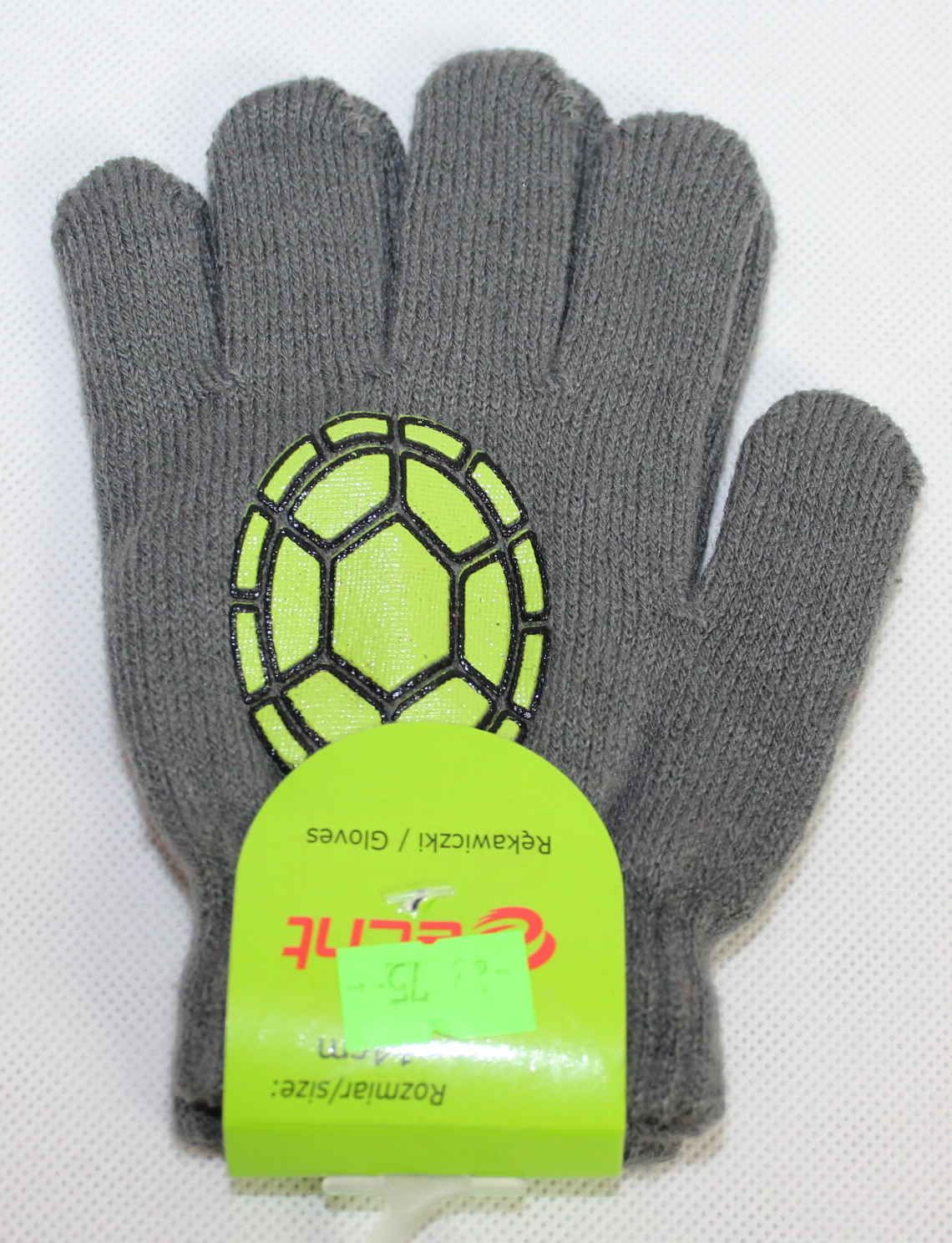 Dětské prstové rukavice,šedo-zelené prstové rukavice, slabé rukavice, pletené rukavice, chlapecké prstové rukavice Echt