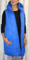 Dámská dlouhá vesta, dámská prošívaná vesta, dlouhá modrá vesta, dámská vesta, jarní vesta, podzimní vesta Italy Moda