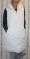 Dámská dlouhá vesta, dámská prošívaná vesta, dlouhá bílá vesta, dámská vesta, jarní vesta, podzimní vesta Italy Moda