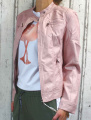dámská koženková bunda, starorůžová bunda z imitace kůže, dámská bundička, kožená bunda, růžová jarní bunda, podzimní koženková bunda, starorůžová bunda | L