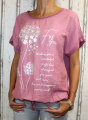 Dámské tričko volný střih, dámská tunika, dámská halenka, dámská košile, dámské volné tričko, tričko na zavazování, růžové volné tričko