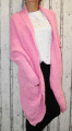 Dámský dlouhý pletený kardigan, dámský dlouhý svetr, dlouhý růžový kardigan, dlouhý růžový svetr, pletený kardigan