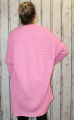 Dámský dlouhý pletený kardigan, dlouhý pletený svetr, dlouhý růžový svetr, růžový kardigan, růžový dlouhý svetr Italy Moda