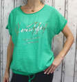 Dámské tričko volný střih, dámská tunika, dámská halenka, dámské volné tričko, tričko na zavazování, zelené volné tričko, volné triko beautiful