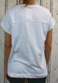 Dámské tričko volný střih, dámská tunika, dámské volné tričko, bílé volné triko, volné triko s kytkami Italy Moda