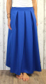 Dámská dlouhá sukně, dámská balonová sukně, dlouhá modrá sukně, skládaná sukně, modrá sukně, dlouhá sukně se širokou gumou, elegantní dlouhá sukně