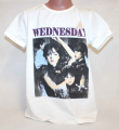 Triko krátký rukáv  Wednesday , dívčí tričko Wednesday , oblečení  Wednesday , bavlněné tričko Wednesday , bílé tričko Wednesday, dívčí oblečení Wednesday, tričko s potiskem Wednesday , oblečení Wednesday  | 152