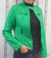 dámská koženková bunda, zelená bunda z imitace kůže, dámská bundička, kožená bunda, zelená jarní bunda, podzimní koženková bunda, zelená bunda