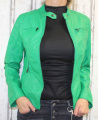dámská koženková bunda, zelená bunda z imitace kůže, dámská bundička, kožená bunda, zelená jarní bunda, podzimní koženková bunda, zelená bunda | S, M, L, XL, 2XL