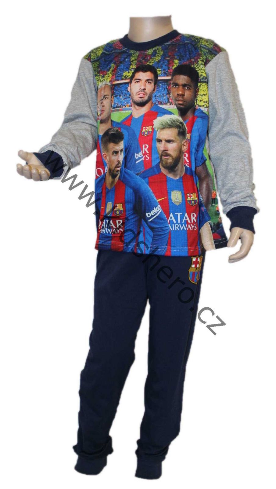 Dětské pyžamo FC BARCELONA, chlapecké pyžamo fotbal, pyžamo barcelona