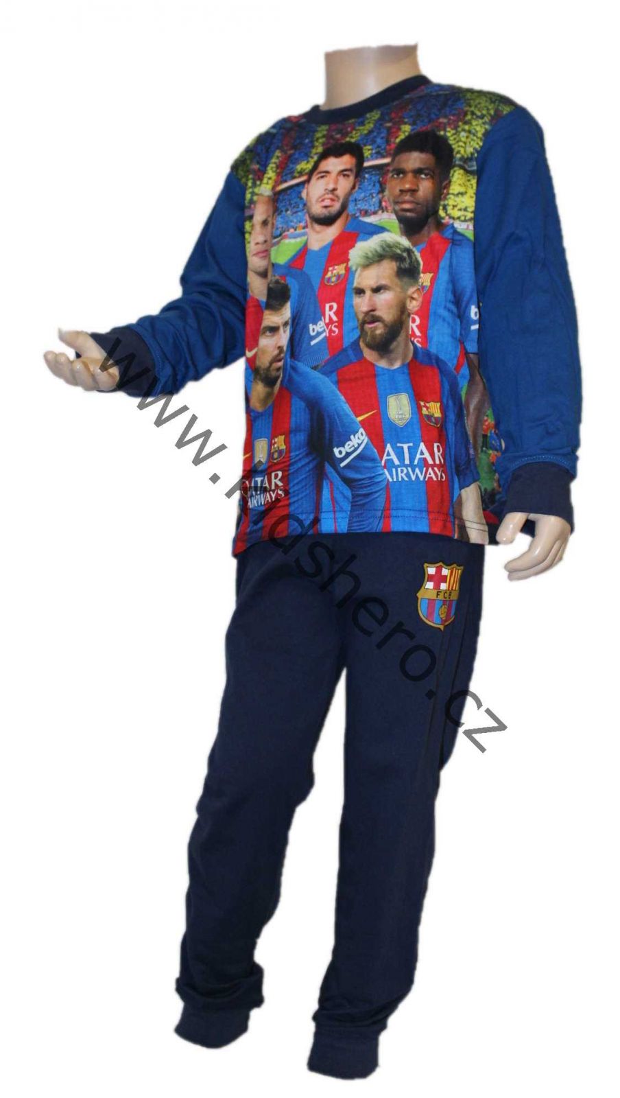Dětské pyžamo FC BARCELONA, chlapecké pyžamo fotbal, pyžamo barcelona