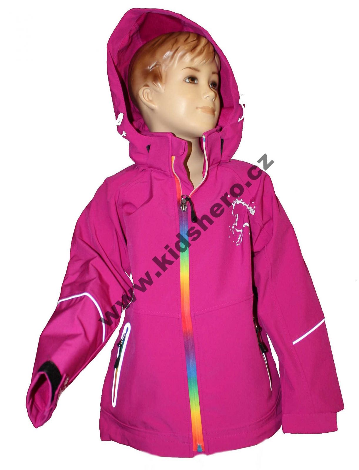 Dětská jarní softshellová bunda KUGO, dívčí softshellová bunda, chlapecká softshellová bunda, jarní bundy, podzimní bunda